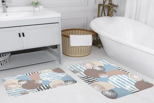 Rovigo Home Dijital Baskılı İkili Banyo Paspas Takımı Rvg5088