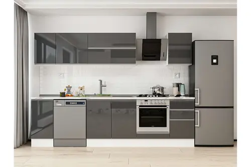 Alvinka 285X210 Cm Mutfak Dolabı, M E80S40S45 2 Antrasit Suntalam