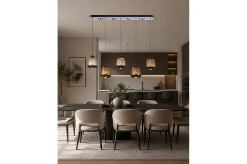 Özcan Aydınlatma Monti Beşli Sıralı Sarkıt, Mix Mixed, 2866-5As-28