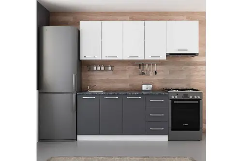 Minar Dolce 220 Cm Mutfak Dolabı Beyaz Antrasit 5