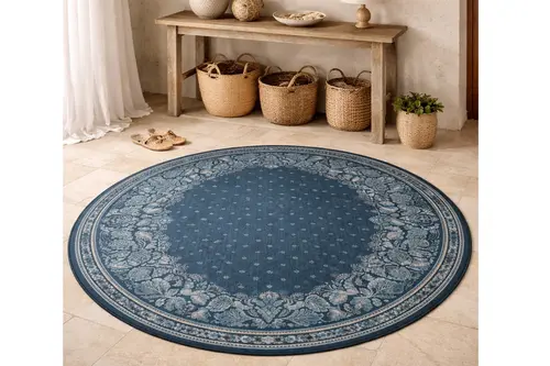 Navy Blue Dokuma Taban Halı, 560 Yng 80X80 Cm
