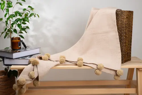 Dfn Home Pufy Koltuk Şalı, Kahverengi, 90X225