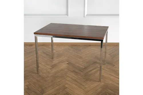 Shiny Yan Sehpa Paslanmaz Ayak Ceviz Tabla