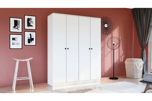 Gm 052 Düğme Gardırop, 4 Kapaklı
