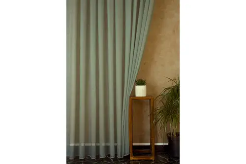 Massarelli Etamin Tül Yeşil 1-2,5 Orta Sık Pile 150X260