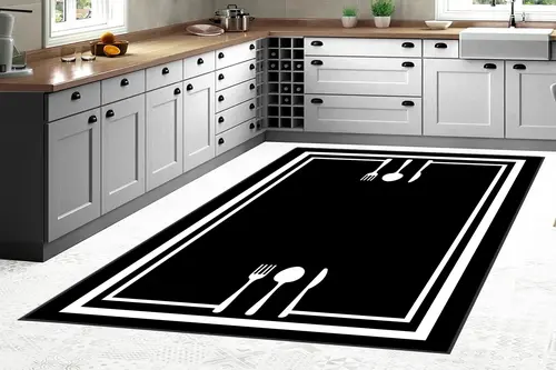 Dijital Baskı Kaymaz Yıkanabilir Mutfak Halısı, R2084 Sm36380X150 Cm