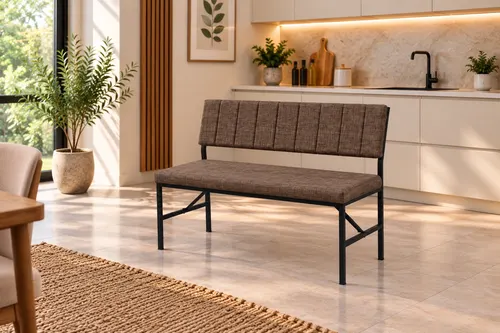 Melody 2 Kişilik Sırtlı Bench, Kahve, 90 Cm