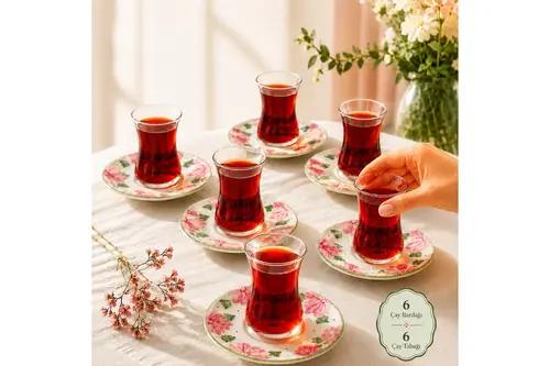 Altılı Çay Seti Sare