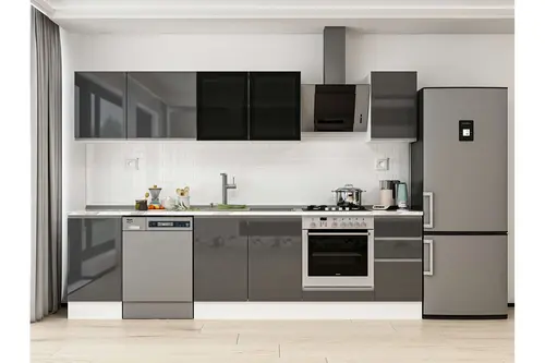 Alvinka 295X210 Cm Mutfak Dolabı, M E90S45S40 3 Antrasit Suntalam