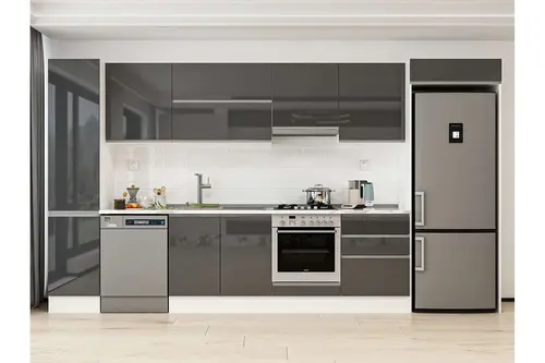 Alvinka 385X222 Cm Mutfak Dolabı, Mbb E80B45S60 1 Antrasit Suntalam