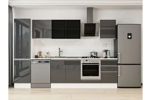 Alvinka 300X210 Cm Mutfak Dolabı, Mb E80B50S50 3 Antrasit Suntalam