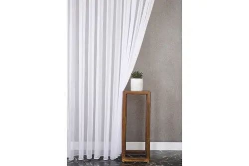 Massarelli Etamin Tül Beyaz 1-3 Sık Pile 100X260