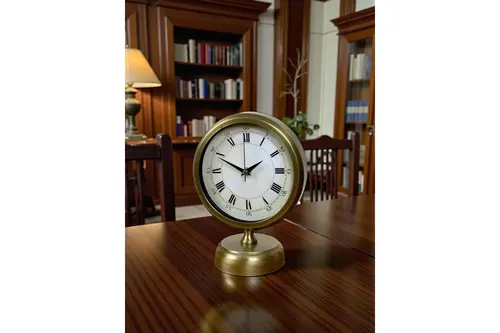Aurum Retro Eskitme Metal Masa Saati 25X20 Cm