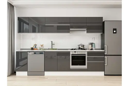Alvinka 300X210 Cm Mutfak Dolabı, M E80S40S60 1 Antrasit Suntalam