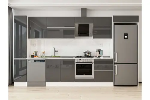 Alvinka 380X222 Cm Mutfak Dolabı, Mbb E80B40S60 2 Antrasit Suntalam