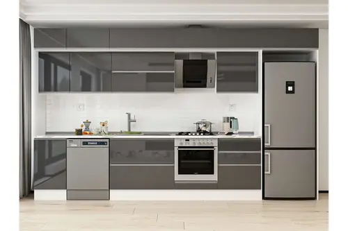 Alvinka 385X240 Cm Mutfak Dolabı, Mb E80S45S60 2 Antrasit Suntalam