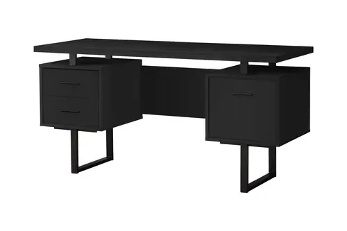Felicita Metal Çalışma Masası, Siyah
