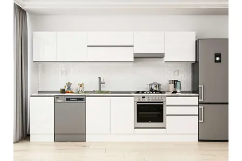 Alvinka 305X210 Cm Mutfak Dolabı, M E80S45S60 1 Beyaz Suntalam