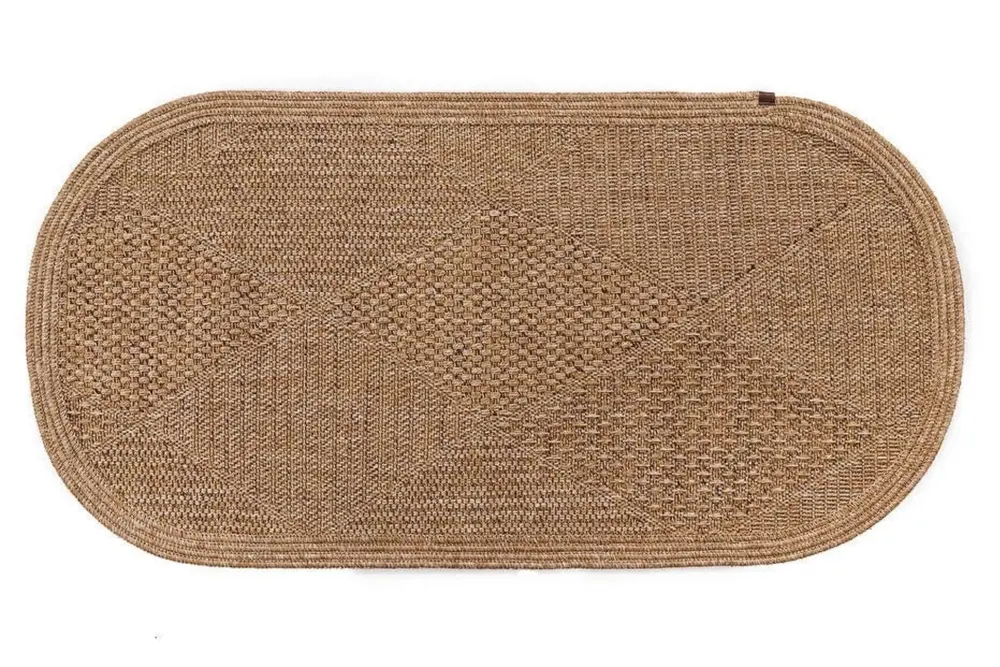 Boho Naturel Oval Jüt Taban Bohem Halı, 01, 40X60
