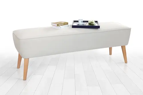 Dunel Bench Puf, Krem