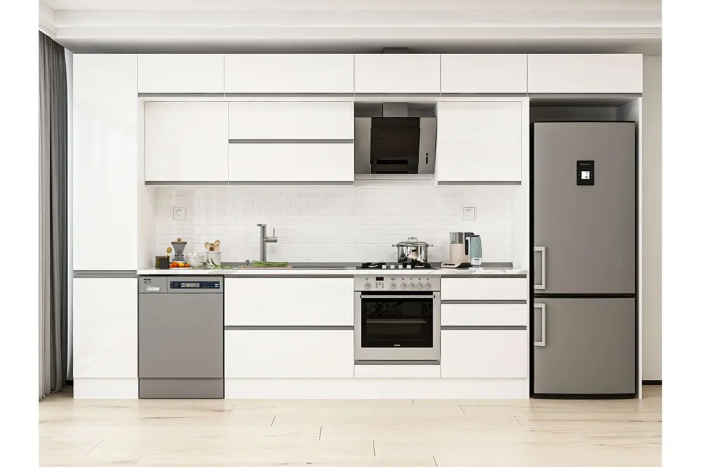 Alvinka 385X240 Cm Mutfak Dolabı, Mbb E80B45S60 2 Beyaz Suntalam