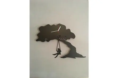 Ağaç Dekoratif Sarkaçlı Duvar Saati