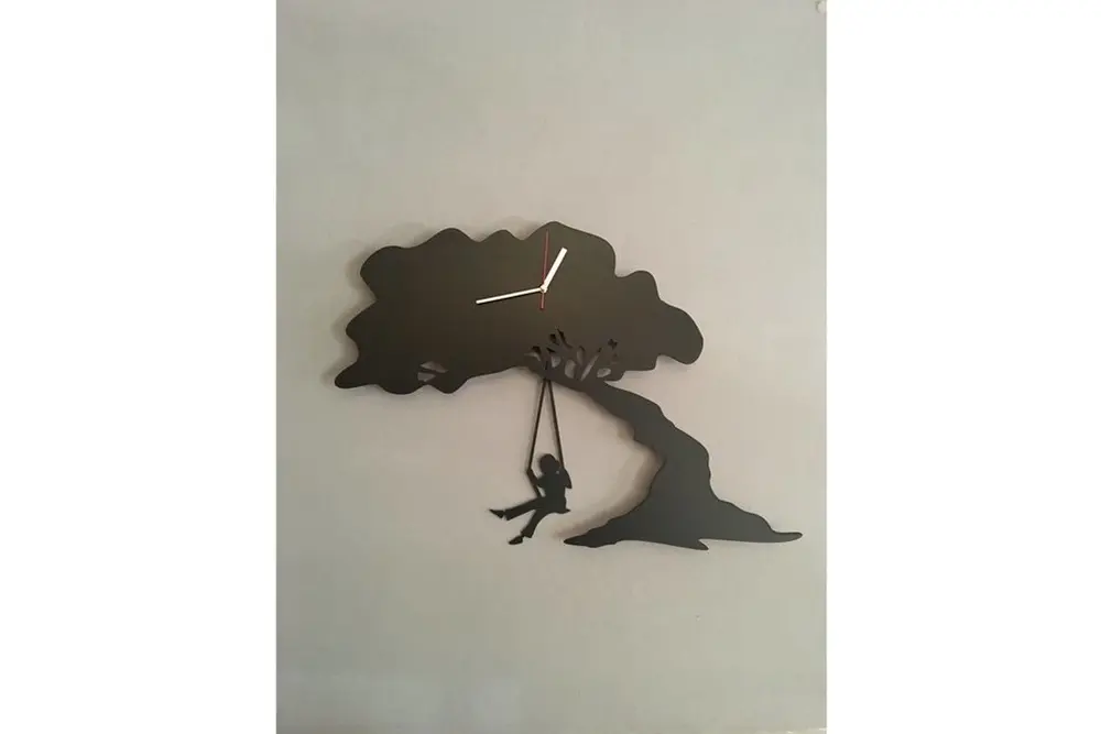 Ağaç Dekoratif Sarkaçlı Duvar Saati