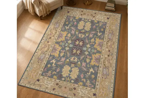 Vintage Bahçe Dokulu Dokuma Taban Halı, 692 Yng 80X150 Cm