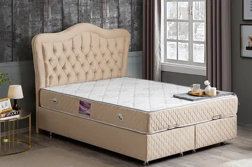 Camelli New Baza Başlık Ve Yatak Seti, Bej, 90X200