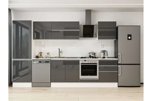 Alvinka 330X210 Cm Mutfak Dolabı, Mb E90B60S60 2 Antrasit Suntalam