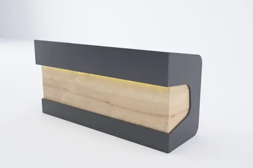 Banko 1 120 Cm Meşe Antrasit
