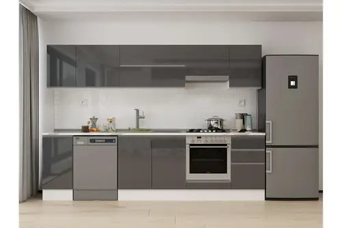 Alvinka 295X210 Cm Mutfak Dolabı, M E90S40S45 1 Antrasit Suntalam