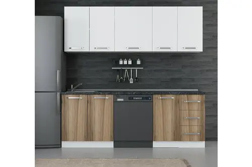 Minar 220 Cm Mutfak Dolabı Beyaz Dore 220 D11