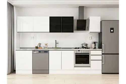 Alvinka 310X210 Cm Mutfak Dolabı, M E90S60S40 3 Beyaz Suntalam