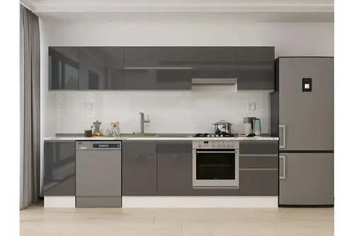 Alvinka 300X210 Cm Mutfak Dolabı, M E90S40S50 1 Antrasit Suntalam