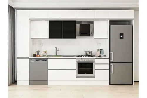 Alvinka 375X240 Cm Mutfak Dolabı, Mbb E90B40S45 3 Beyaz Suntalam