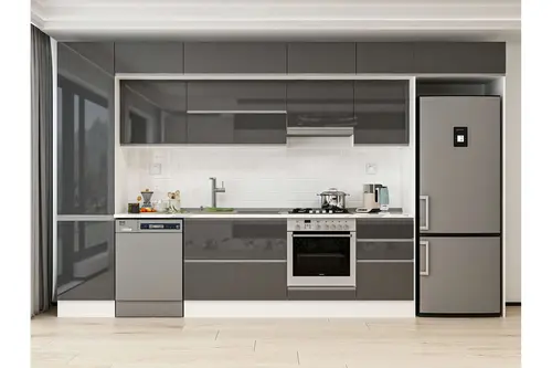 Alvinka 390X240 Cm Mutfak Dolabı, Mbb E90B50S50 1 Antrasit Suntalam