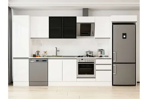 Alvinka 380X222 Cm Mutfak Dolabı, Mbb E80B50S50 3 Beyaz Suntalam