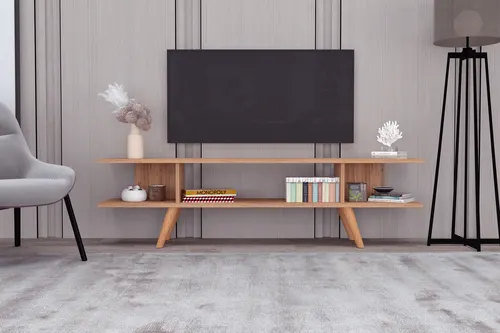 Eko Tv Sehpası, Ahşap Ayaklı, Atlantik Çam 160 Cm