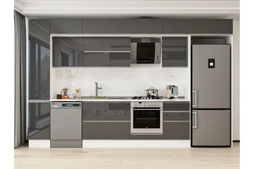 Alvinka 370X240 Cm Mutfak Dolabı, Mbb E80B40S50 2 Antrasit Suntalam