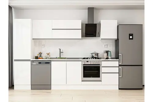Alvinka 300X210 Cm Mutfak Dolabı, Mb E80B50S50 2 Beyaz Suntalam