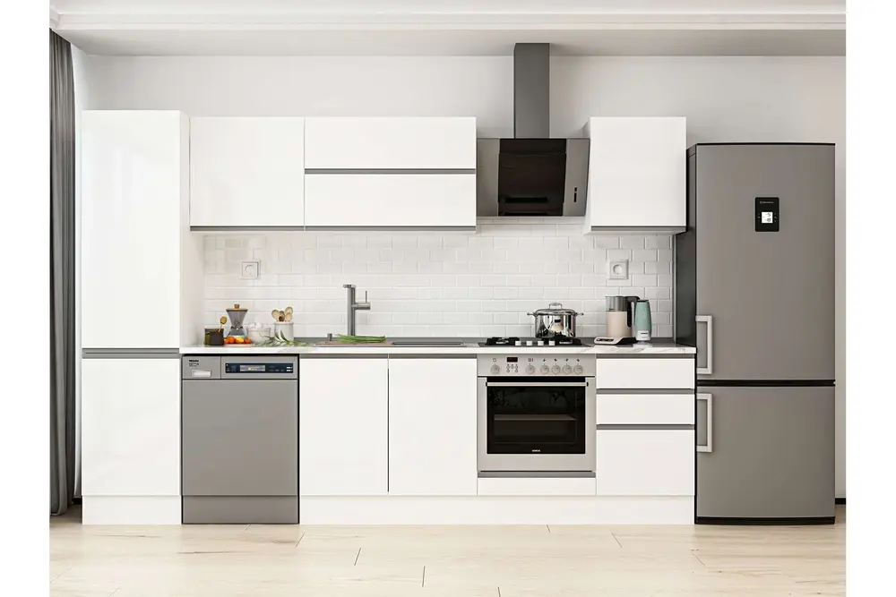 Alvinka 300X210 Cm Mutfak Dolabı, Mb E80B50S50 2 Beyaz Suntalam