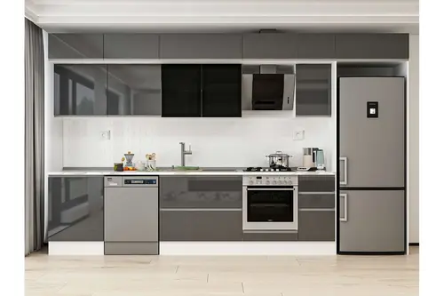Alvinka 380X240 Cm Mutfak Dolabı, Mb E80S60S40 3 Antrasit Suntalam