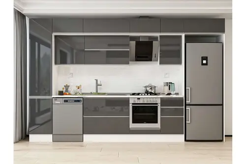 Alvinka 380X240 Cm Mutfak Dolabı, Mbb E90B45S45 2 Antrasit Suntalam