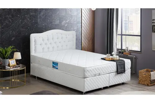 Şah New Baza Başlık Ve Orthosoft Yatak Seti, Beyaz, 90X190