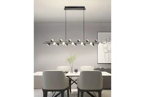 Özcan Aydınlatma Stary 120Cm 18'Li Sıralı Sarkıt Platin, 2842-18As-24