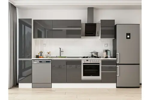 Alvinka 295X210 Cm Mutfak Dolabı, Mb E90B40S45 2 Antrasit Suntalam