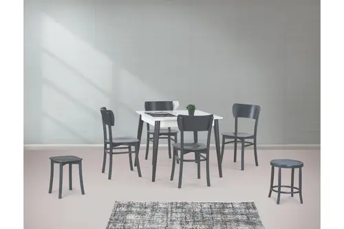 Armonia Masa Kapalı Kelebek Sand, Beyaz Antrasit, 125X80