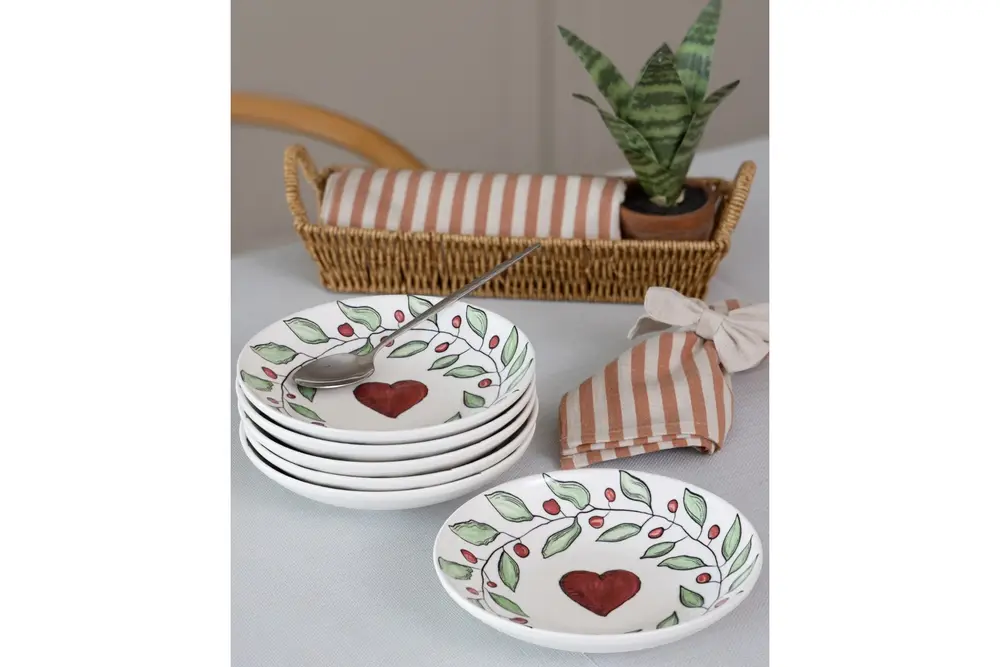 The Mia Luv Yemek Tabağı 6Lı Set 20 Cm