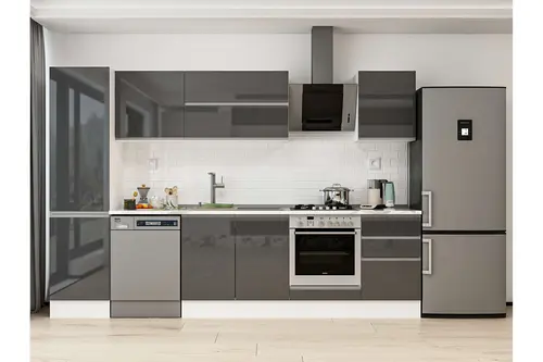 Alvinka 310X210 Cm Mutfak Dolabı, Mb E90B50S50 2 Antrasit Suntalam